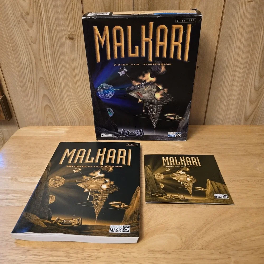 Malkari PC Game 1999 Big Box Open‎ Box Sealed Disc Complete